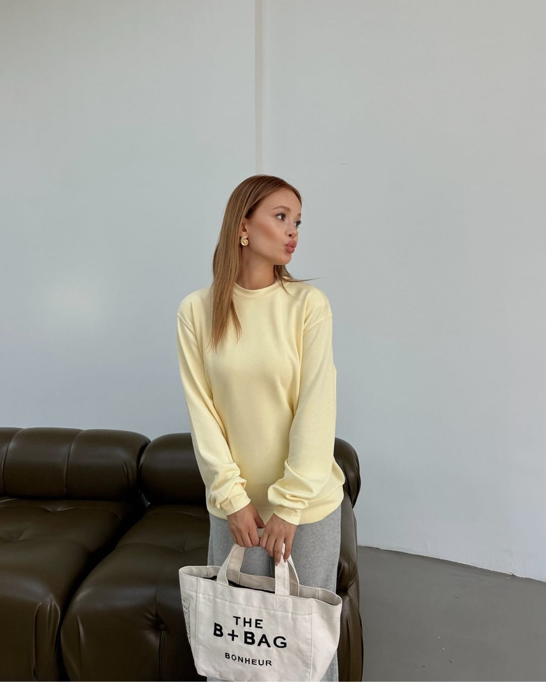 4464 Soft Touch Salaş Basic Sweatshirt
