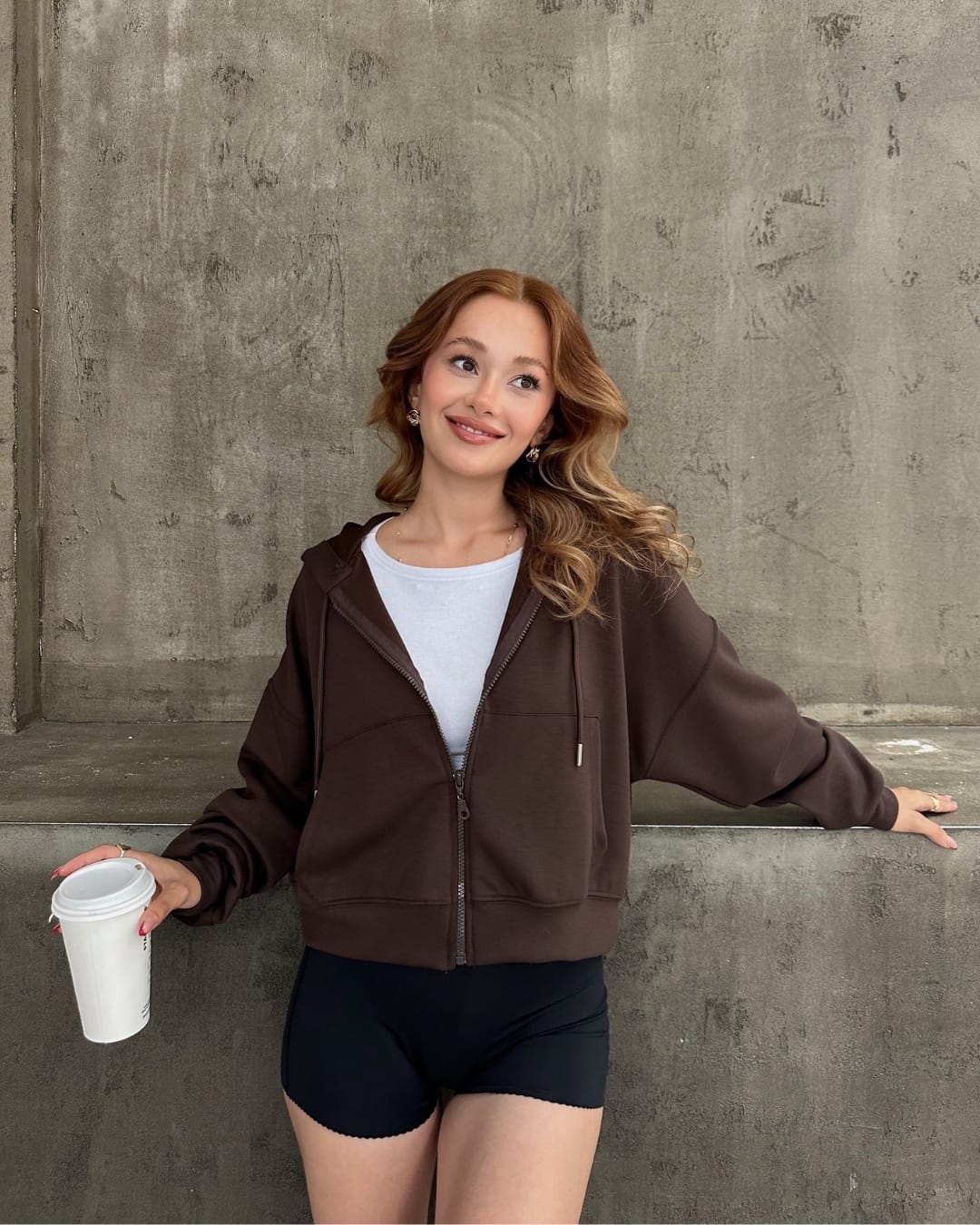 4417 Kanguru Cep Fermuarlı